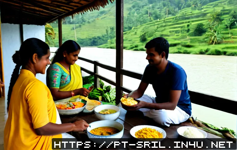 Home 17 스리랑카와 방글라데시의 문화 비교 - Photorealistic side-by-side cultural comparison scene, left side Sri Lankan family in elegant tradit...